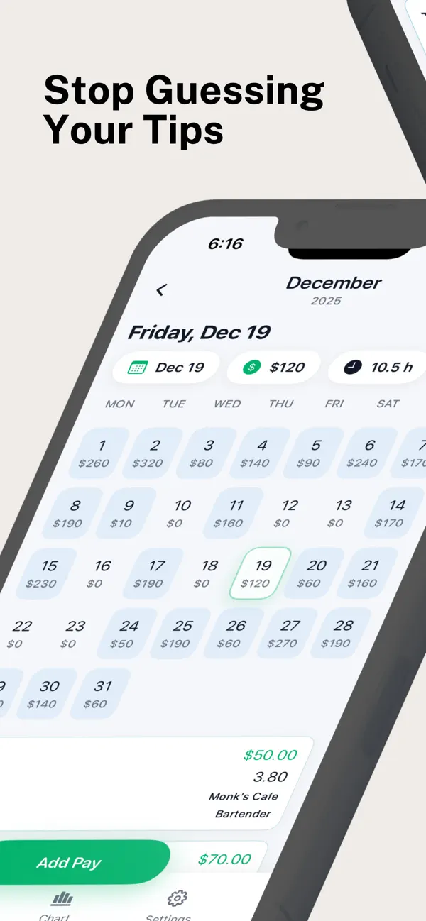 #1. Server Tip Tracker (iOS) Ved: Brightwood Apps LLC