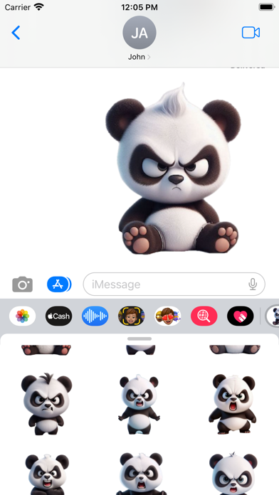 Angry Panda Stickers Screenshot