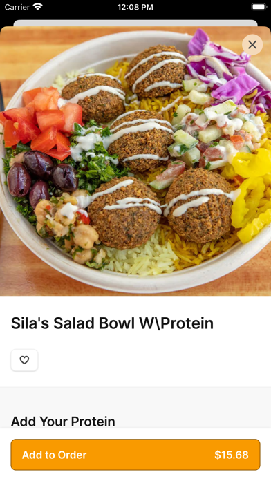 Sila's Mediterranean iPhone screenshot 3 - Food & Drink app