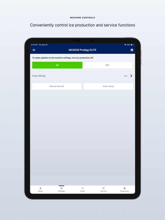 Scotsman ICELINQ® iPad screenshot 3 - Utilities app