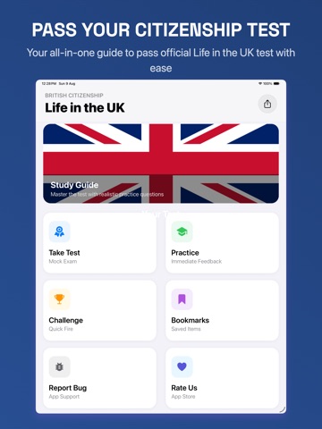 Life in the UK Test Q&A 2026 iPad screenshot