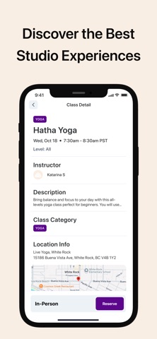 Live Yoga App iPhone screenshot