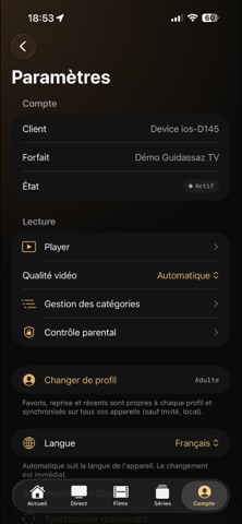 Guidassaz TV iPhone screenshot