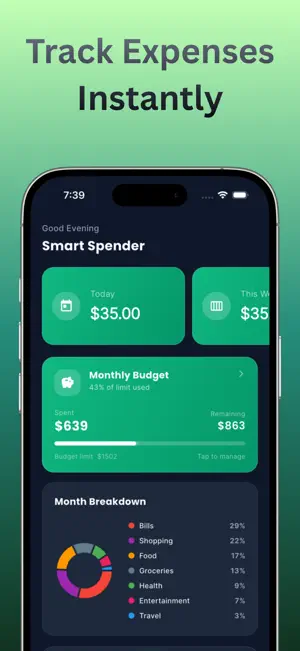 Spendıng simpler budget screenshot 1