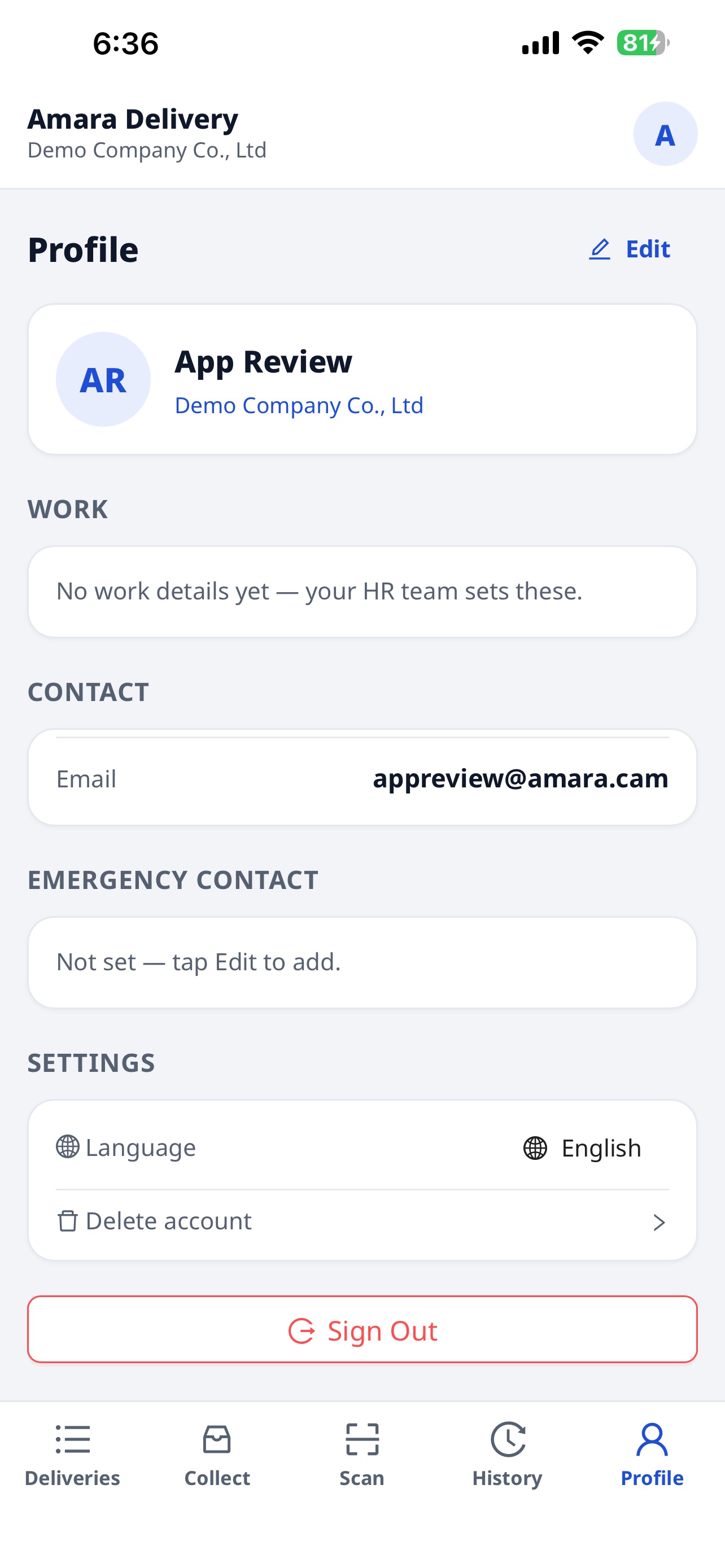 Screenshot 1 of Amara Delivery