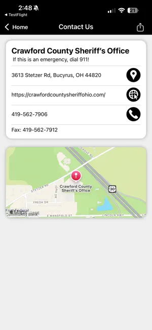 Crawford Co Sheriff Office OH screenshot 2