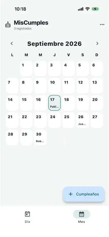 MisCumples screenshot 2 of 2