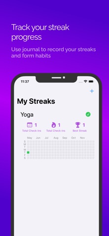 Exemplar: habit builder screenshot
