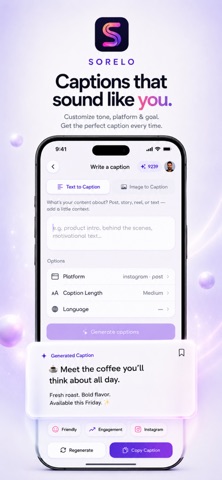 Sorelo: Captions & Design screenshot