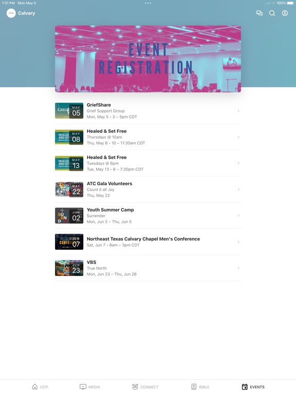 Calvary Chapel Paris iPad screenshot 4 - Education app