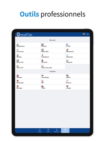 OncoClic iPad screenshot