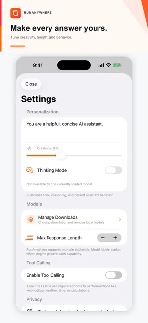 RunAnywhere iPhone screenshot 5