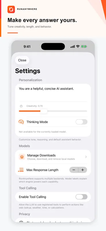 RunAnywhere screenshot 5 of 6