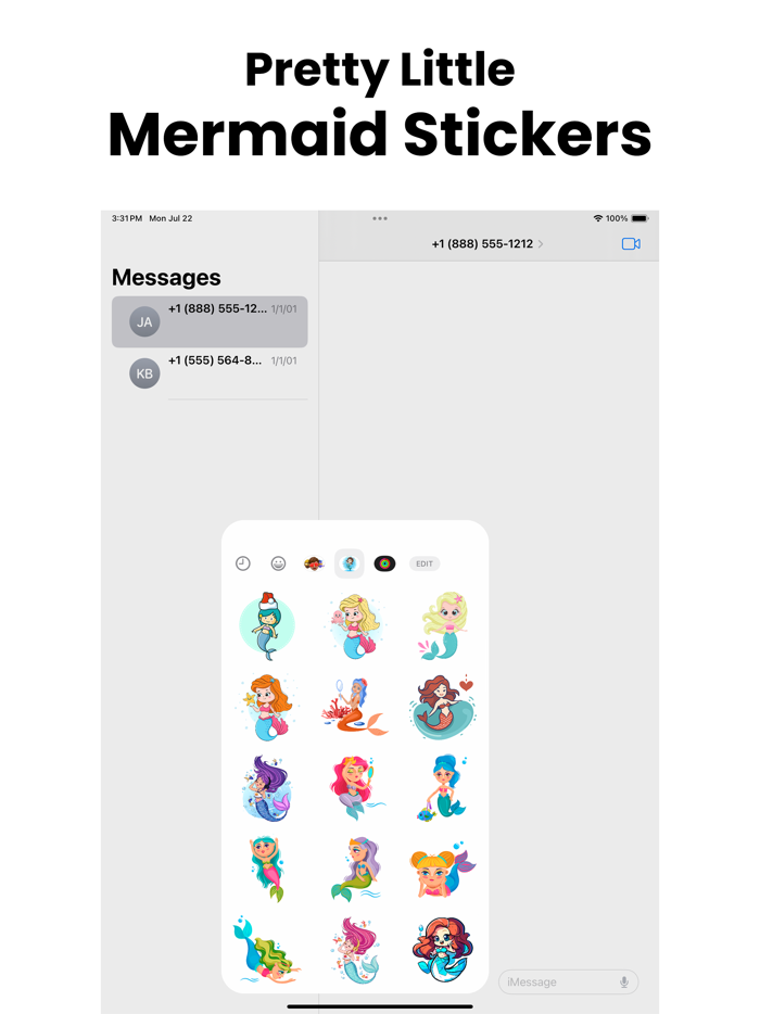 Pretty Little Mermaid Stickers