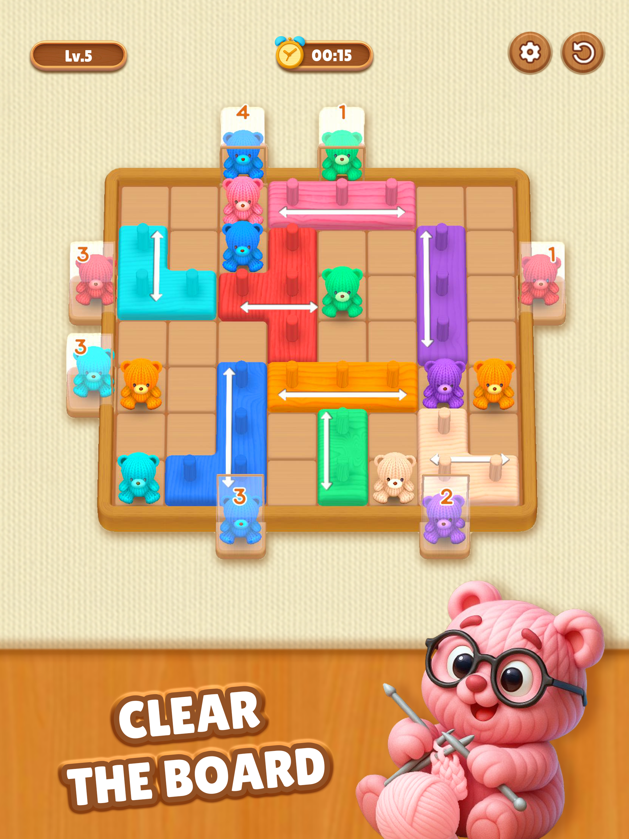 Bear Knit: Color Puzzle