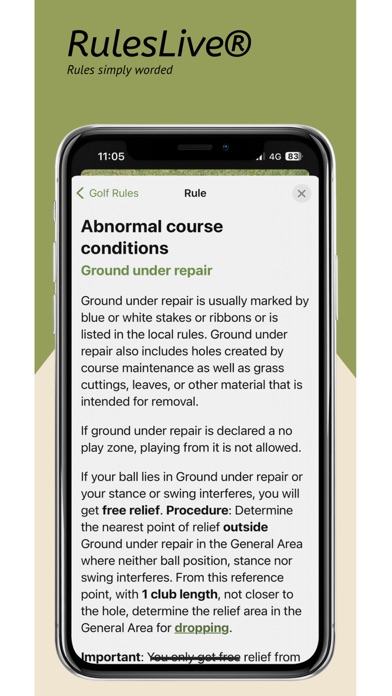 RulesLive® for Golfrules Screenshot