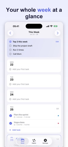 Weekly Planner: Time Block iPhone screenshot