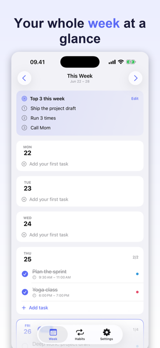 Weekly Planner: Time Block Screenshot 1 of 7
