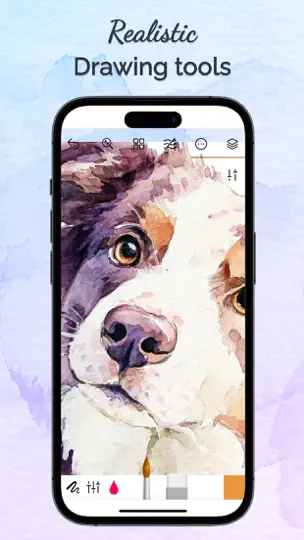 Скриншот Tayasui Watercolor & Painting на iPhone 7