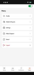 Vrumarket delivery screenshot