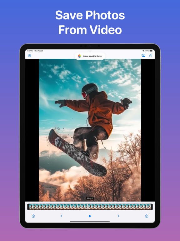 Grab HD Video Frames - VidGrab iPad screenshot 1 - Photo & Video app
