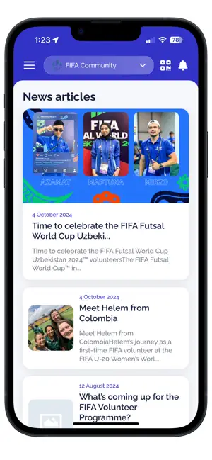 FIFA Volunteer Community iPhone screenshot 4