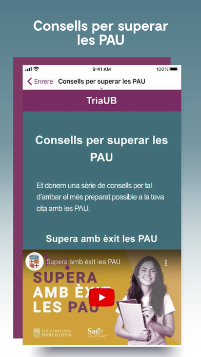 TriaUB | Accés a la Uni Screenshot