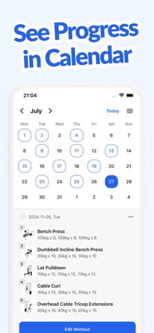 Gym Workout Tracker Log - Wise Screenshot 2 of 8