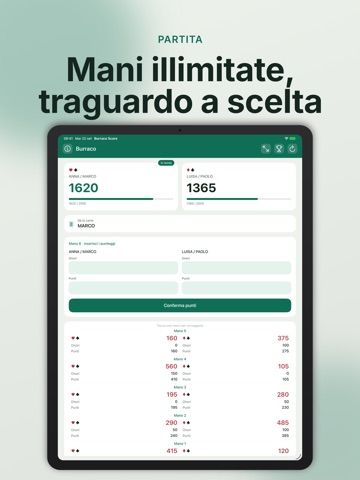 Burraco Score iPad screenshot