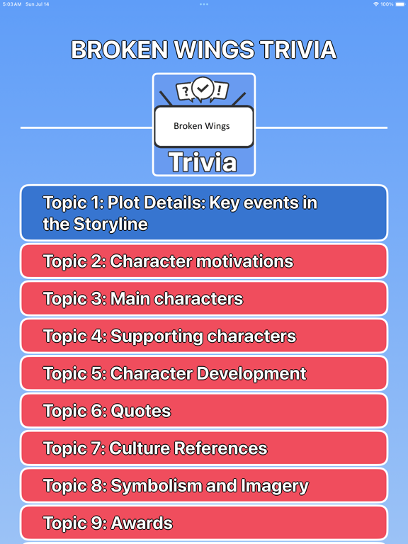 Screenshot #4 pour Broken Wings Trivia