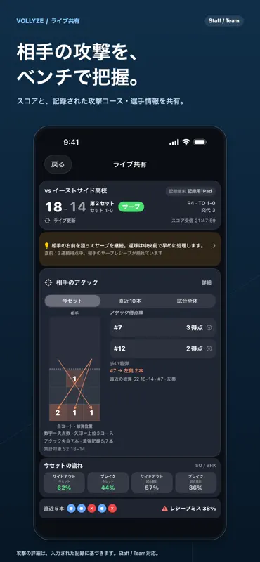 Vollyze（ボライズ）- バレー試合分析 screenshot 4 of 10