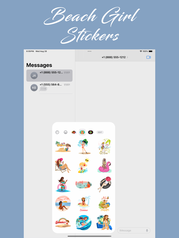 Screenshot #6 pour Beach Girl Stickers