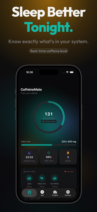 CaffeineMate: Caffeine Tracker Screenshot 1 of 10
