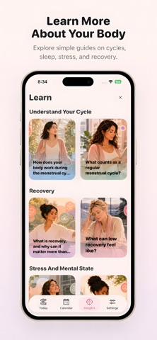 FlowHer - Period Tracker iPhone screenshot