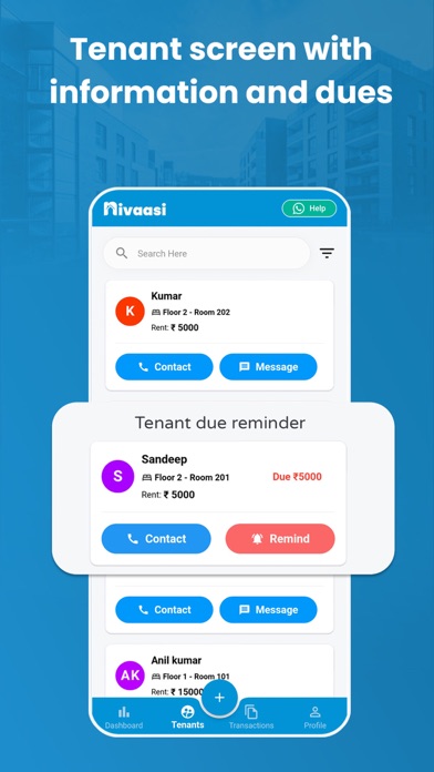 nivaasi - PG, Hostel Manager Screenshot