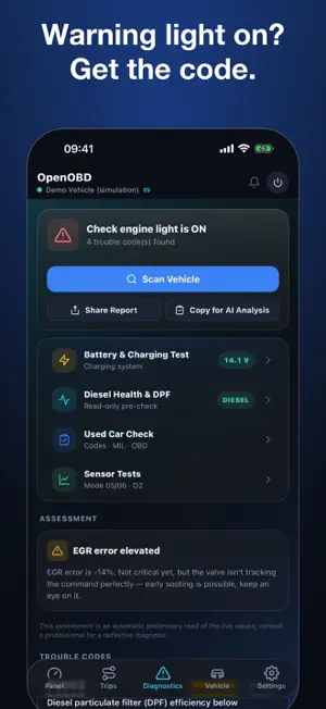 OpenOBD: Live Car Data screenshot 2