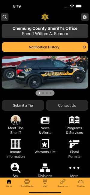 Chemung County Sheriff NY screenshot 1