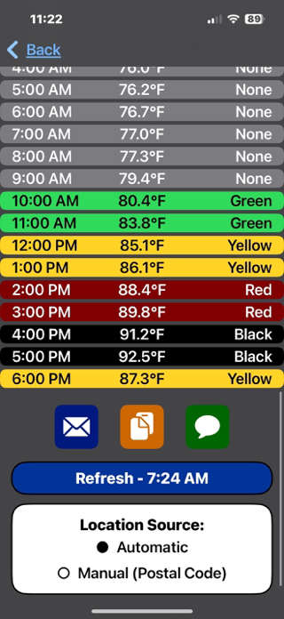 WBGT Estimator Screenshot 3 of 6