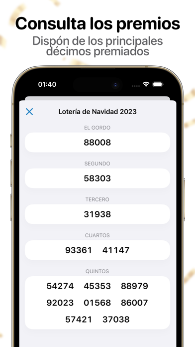 Décimos: Comprobar lotería Screenshot