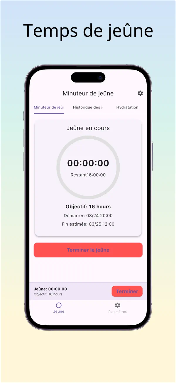 Screenshot #1 pour Fast - Minuteur de jeûne