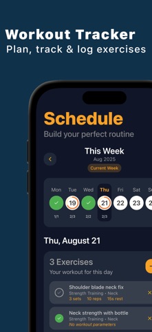 Workout routine: repTrack screenshot