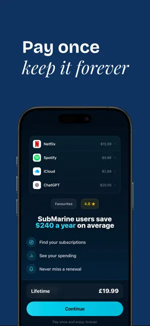 Subscription Tracker: Keel screenshot 4