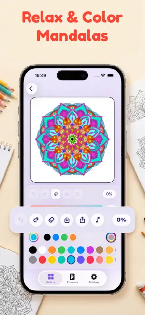 Mandala Coloring Book & Pages screenshot 2
