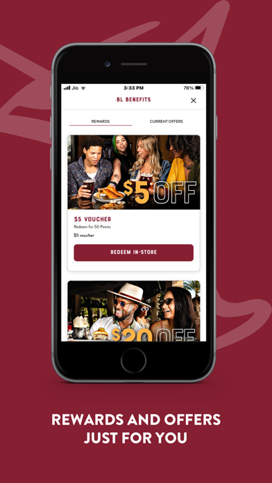 Bar Louie Rewards iPhone screenshot 3 - Food & Drink app
