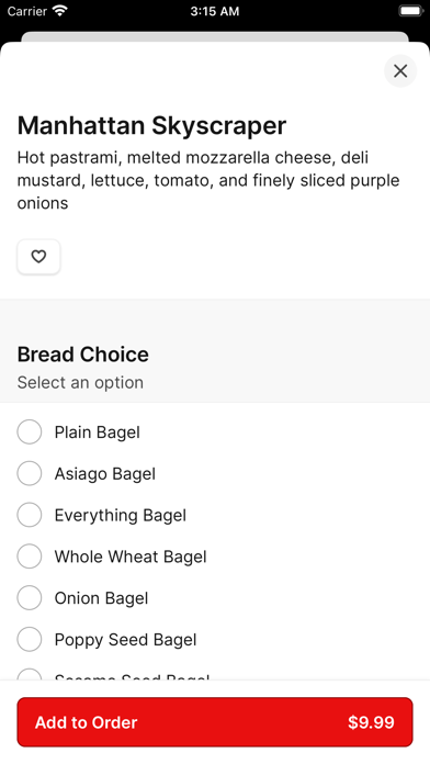 New York Bagel Company iPhone screenshot 4 - Food & Drink app