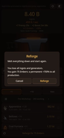 Idle Forge iPhone screenshot