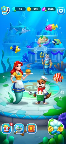 Merge Ocean - Cooking & Decor iPhone screenshot