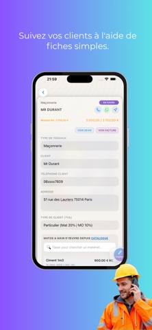 AppArtisans - Suivi Chantiers screenshot
