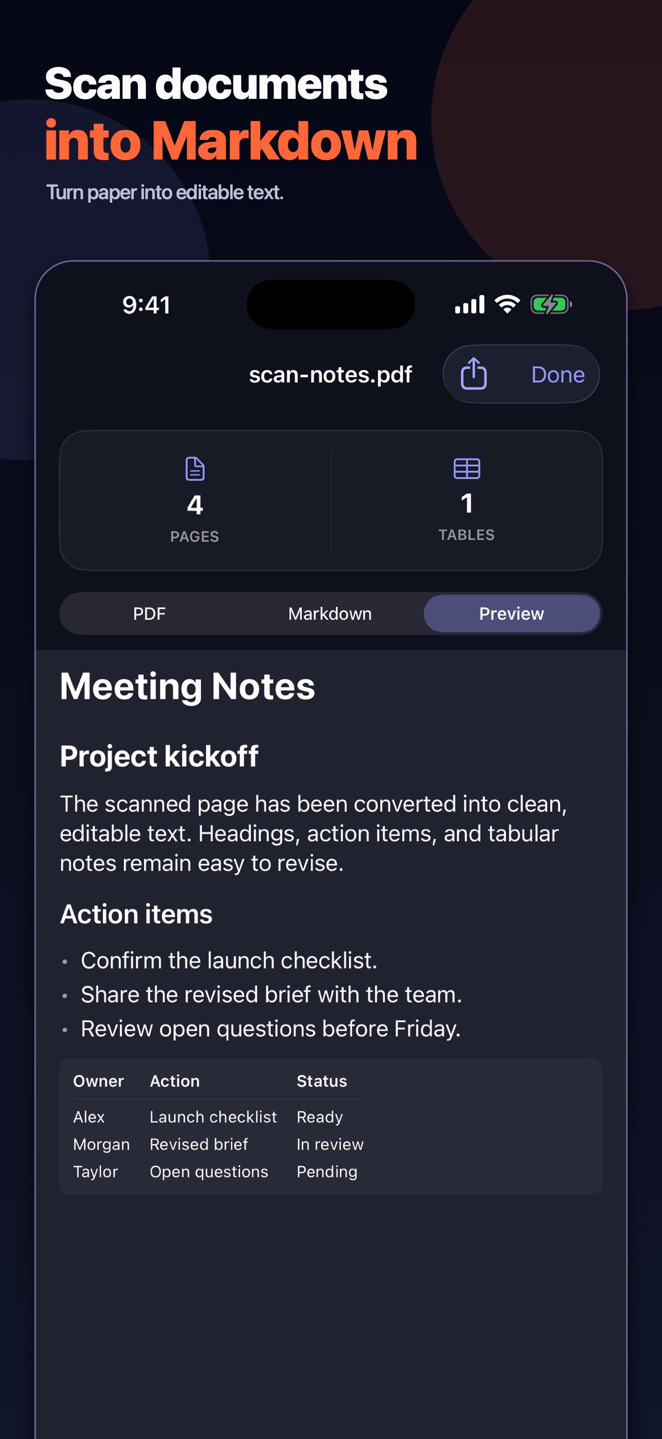 Screenshot 4 of PDF to Markdown: Smart Export