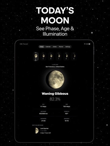 Moon Phase - Lunar Widgets iPad screenshot